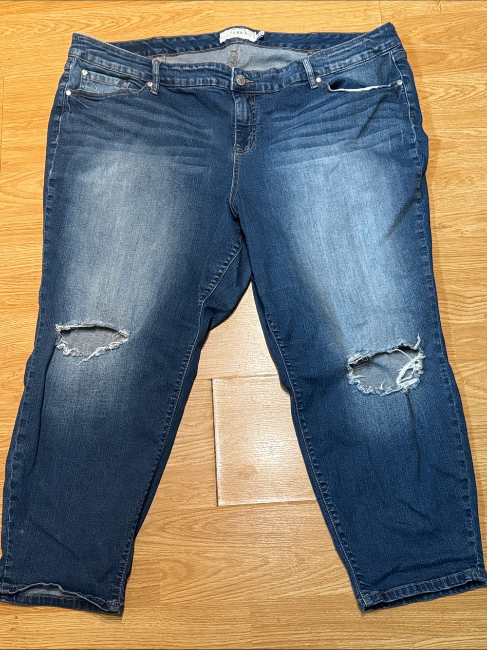 Torrid Distressed Women's Dark Blue Jeans